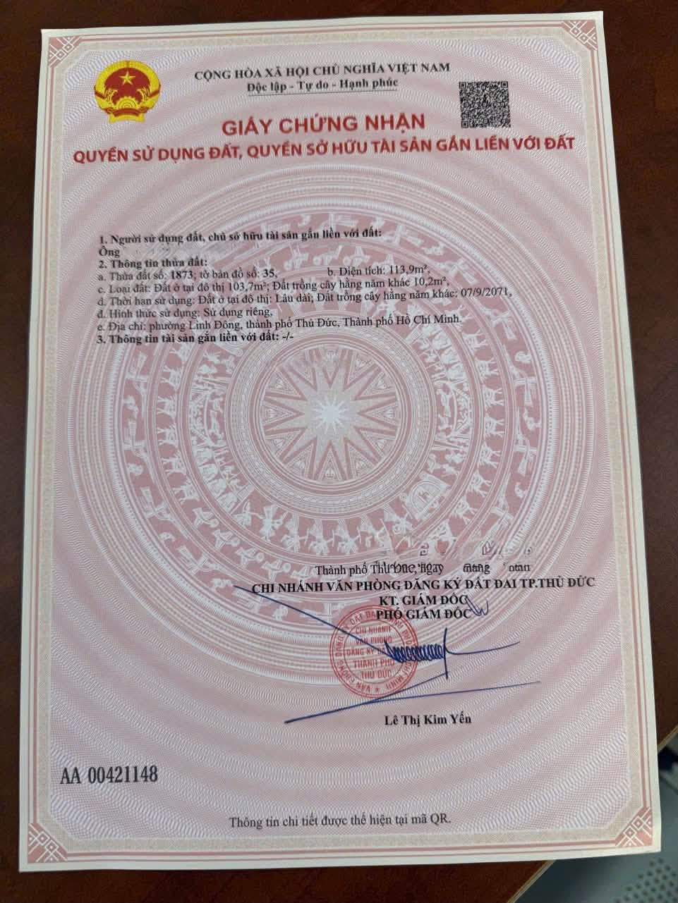 Bán đất Linh Đông TP Thủ Đức Cách đường vành đai chỉ 15m
